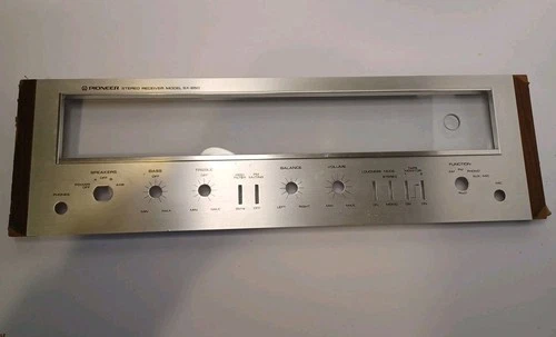 Vintage Pioneer SX-650 Stereo Receiver Faceplate With Glass