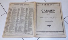 Spartito CARMEN Fantasy after Bizet's Opera Op. 25 VIOLINO E PIANO Sarasate 1972