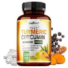 Turmeric Curcumin Highest Potency 95% 2600mg with BioPerine Black Pepper Extract