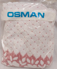 Vintage 70's Osman Flower Power Bath Towel 27" x 47" New Old Stock in Pack RETRO