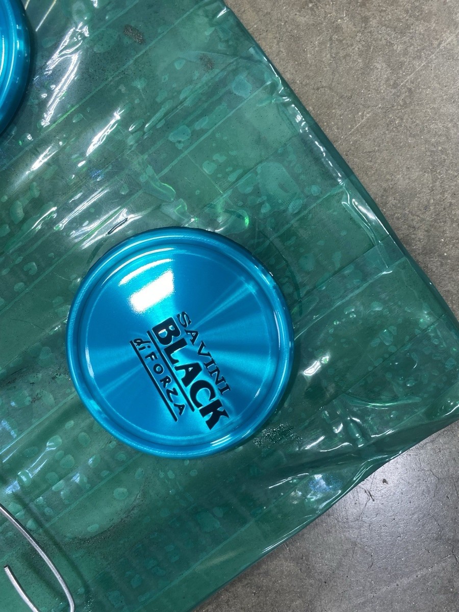New 20 X 8.5 SAVINI Rims BM13 Black Di Forza Custom Teal