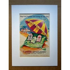 CUSSONS Talkumpuder - Vintage POSTER - Originalwerbung von 1957 - super für t