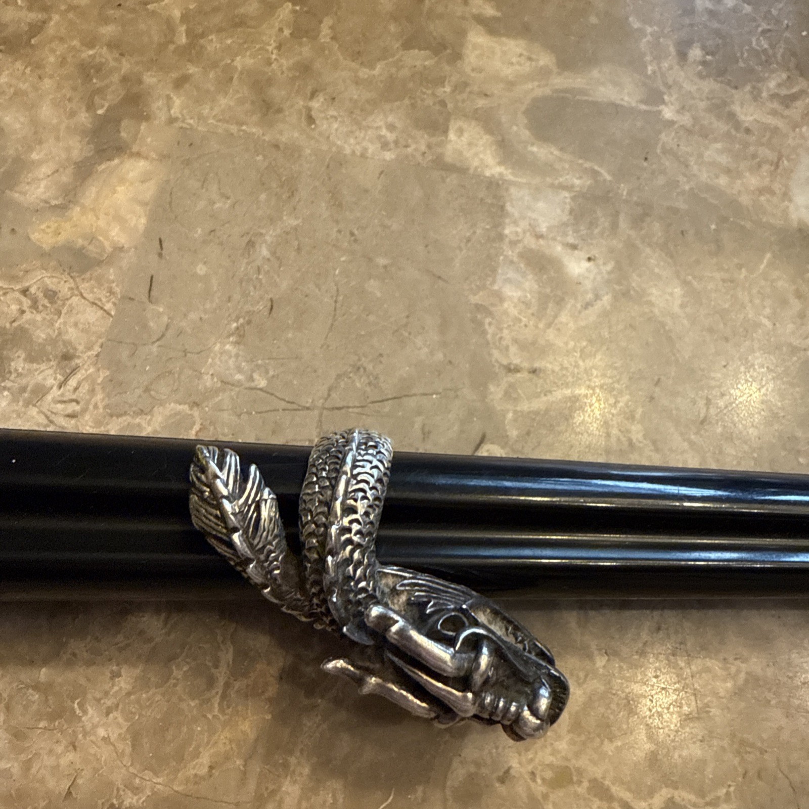 Ornate Ring - Solid Silver - Dragon - Benevolence… - image 2