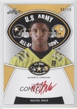 2014 Leaf US Army All-American Bowl Tour Red Ink 8/10 Naijiel Hale Auto 0b2