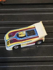 AURORA AFX PORSCHE 510-K  WHITE/YELLOW/MAROON/BLUE #6