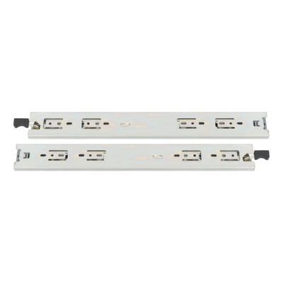 1 Pair of 18'' Locking Drawer Slides Full Extension & Lock 150 lb Load Capacity