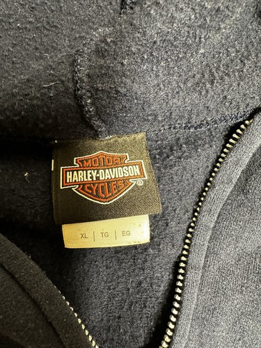 Harley Davidson North Pole Alaska Herren Weihnachten Santa Hoodie Full Zip Sweatshirt - Bild 4 von 5