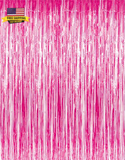 3.2 Ft X 9.85 Ft Metallic Tinsel Foil Fringe Curtains Party Photo Backdrop Party