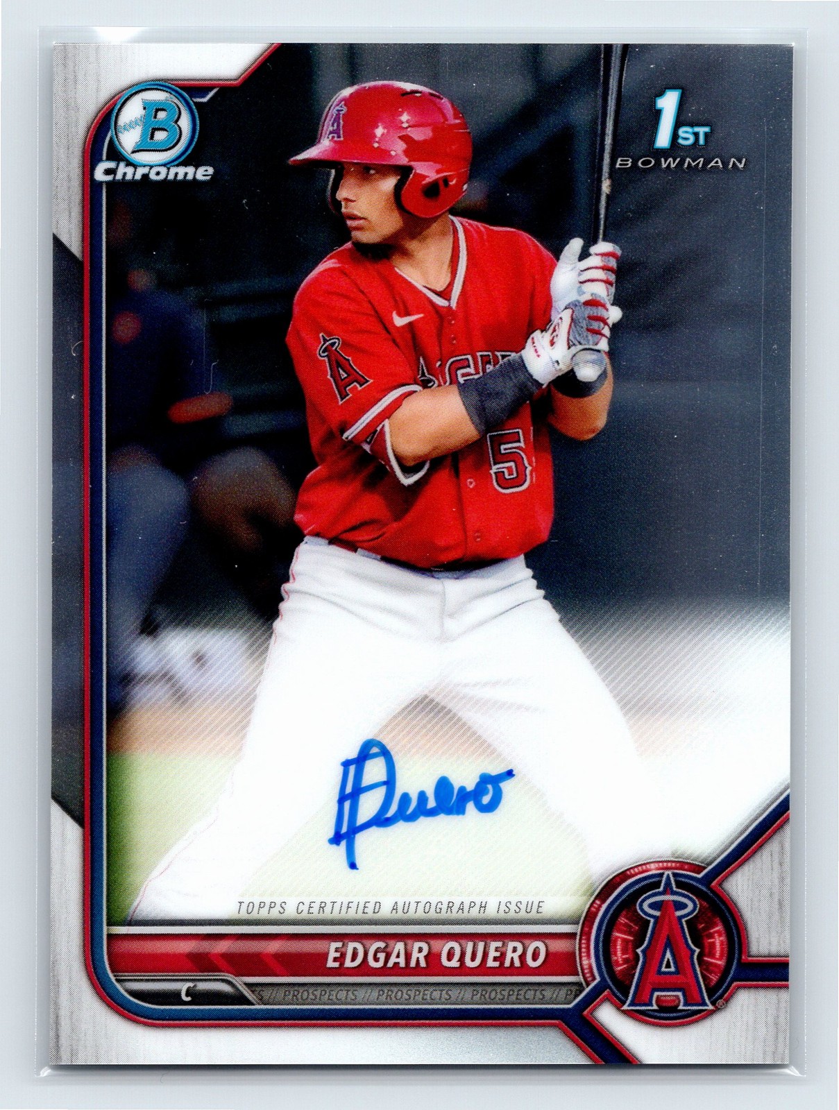 2022 Bowman #CPA-EQ Edgar Quero Chrome Prospects Autographs