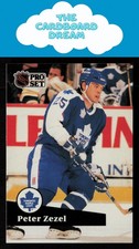 Peter Zezel 1991-92 Pro Set French #227 Toronto Maple Leafs Hockey Card