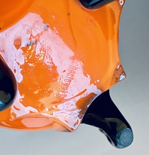 Incised Made In Czechoslovakia Three Footed, Tango Hand Blown Art Glass Vase - Picture 12 of 22