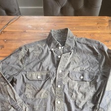 Banana Republic Organic Cotton Map Print Button Down Shirt Women  Untucked Fit