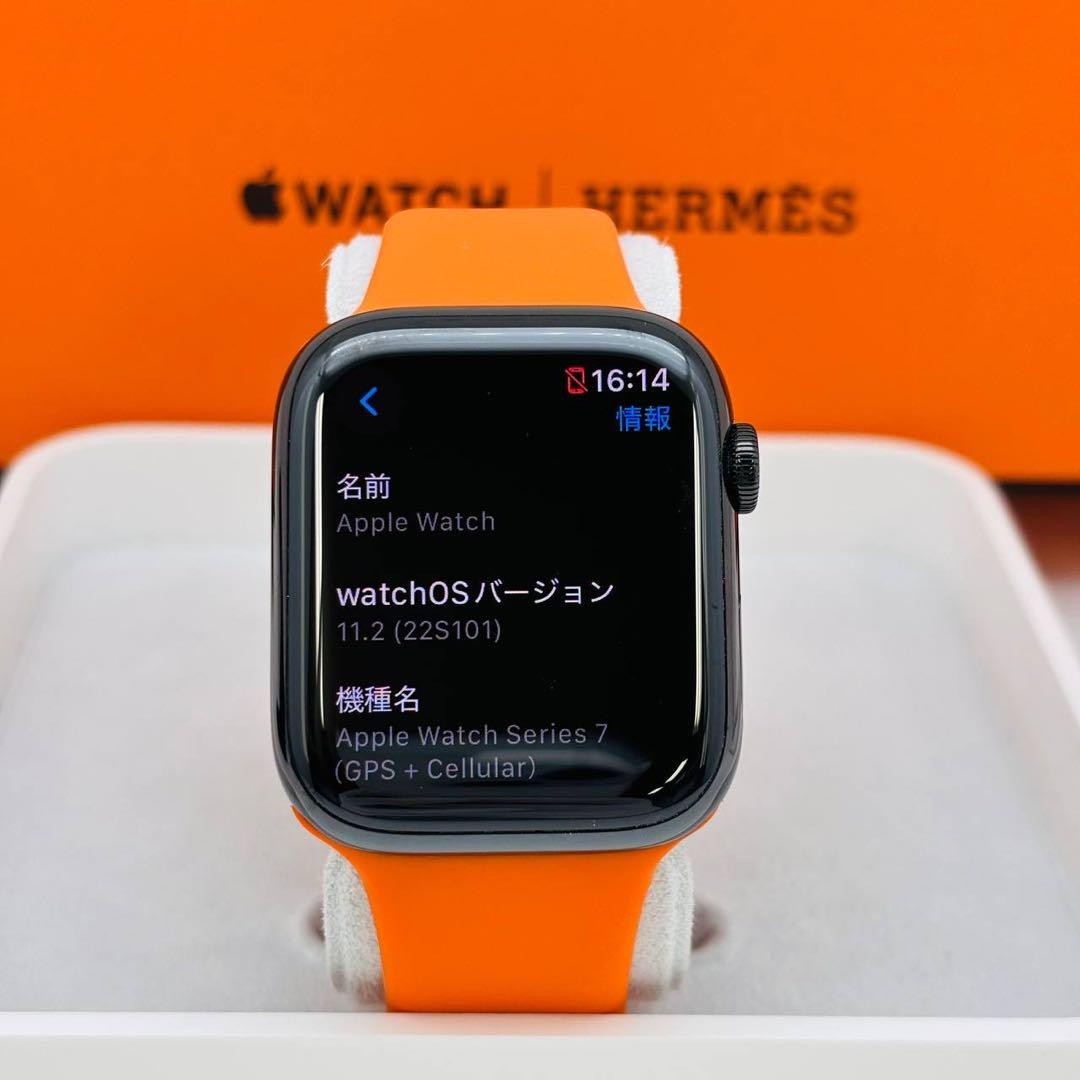 Apple Watch HERMES  series7 モデル スポーツバンド Apple Watch HERMES Series7 45mm GPS Cellular Silver Case