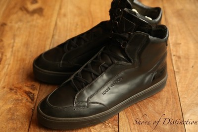 Louis Vuitton Schwarz Leder LV Damier Hi Tops Turnschuhe Sneakers Herren UK 8 US 9