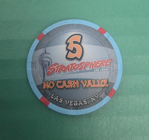 Stratosphere Casino Las Vegas, NV $5 No Cash Value Casino Chip