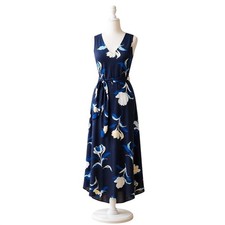 A New Day Blue Floral Sundress Women's Small Sleeveless Boho Vacation Dress