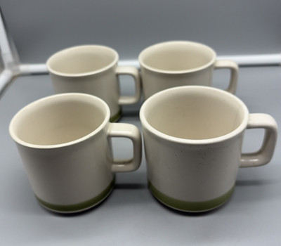 Vtg. Set Of (4) Spring Collection Stoneware (Spring Bouquet) Coffee Cups Japan