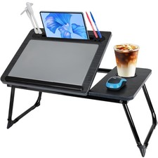 Laptop Bed Desk, Adjustable Lap Desk, Small Laptop Table with USB Charge Port...