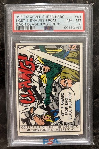 1966 marvel super heroes Thor #61 PSA 8