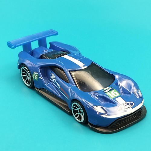 Hot Wheels Ford GT Race Car 1:64 Blue White Stripe Collectible 2016 Diecast Toy - Picture 5 of 14