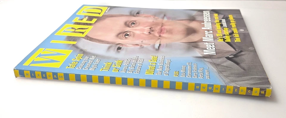 WIRED MAGAZINE Marc Andreessen 2000 August NICE FRONT COVER Garry Trudeau VF/LN! - Image 2 of 4