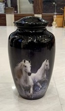 White Horse Memorials Cremation Horse Urns /Adult for Funeral, Burial 10 inch