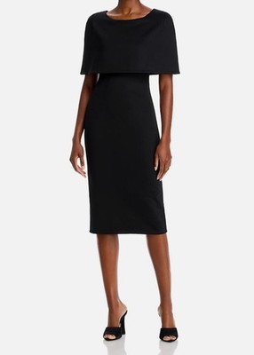 Rosetta Getty Women's Black Cape Overlay Dress Size XS