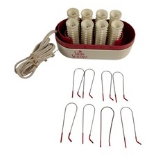 Salon Selectives TRAVEL Setter Hot Rollers 8 Vintage Style Curlers Clips SSP-208