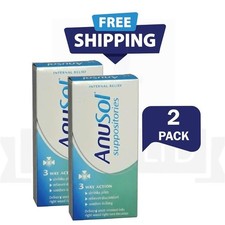 Anusol Suppositories 24ct   Relief For Hemorrhoids  Anal Discomfort-PACK OF 2