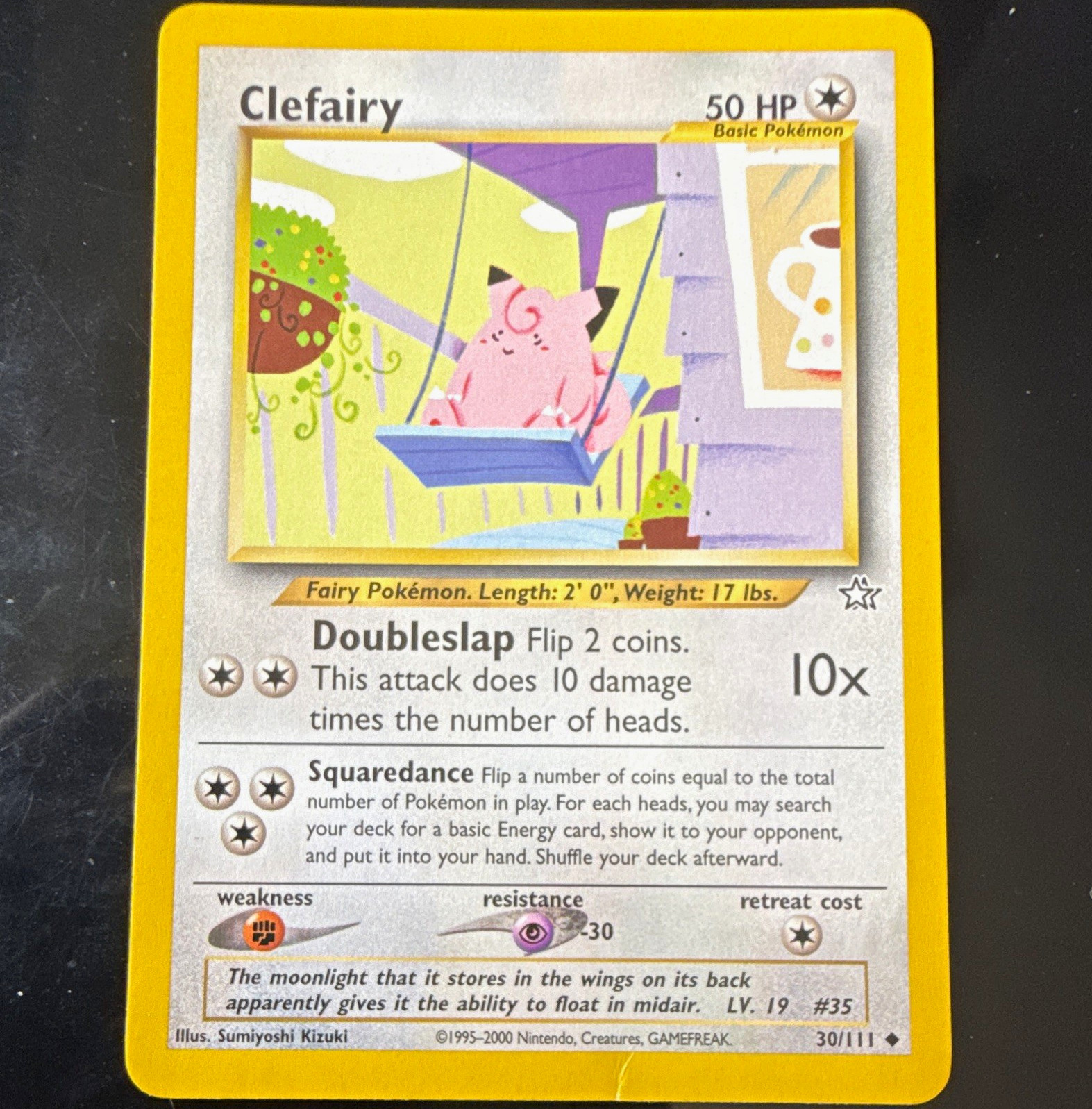 Nintendo Clefairy 30/111 Neo Genesis Unlimited Uncommon 2000 50 HP Eng