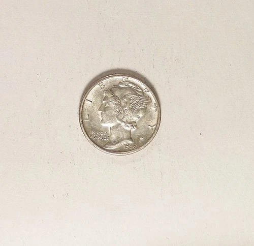 1936-S Mercury Silver Dime grades AU, Lustrous, Light Toning & Well Struck.