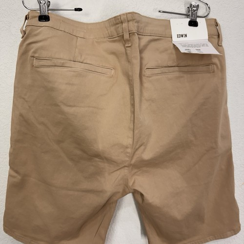 Edwin beige Mason Shorts schmale Chinohose Herren Größe 34 lässig vorne flach Khakis $ 140 - Bild 5 von 17