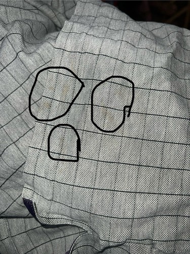 Ralph Lauren Purple Label Mens Polo Shirt XL MI Italy Gray Grid 100% Cotton Flaw - Picture 5 of 11