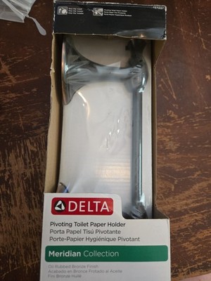 DELTA MERIDIAN  Pivoting Toilet Paper Holder Oil Rubbed Bronze BRAND NEW IN BOX.
