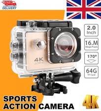 Sports Action Camera Waterproof 4K HD Cam Underwater DVR WiFi Skiing For GoPro