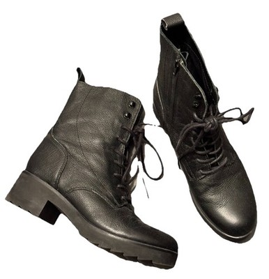 Another A Schnürstiefel Stiefel Boots  41 schwarz Plateaustiefel  Echtleder