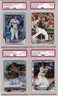 GRADED PSA 10 BOWMAN CHROME RC SP AUTO LOT (16) SHOHEI OHTANI PAUL SKENES SOTO +
