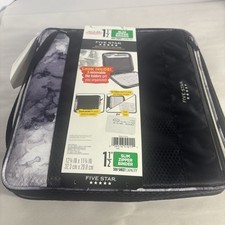 NEW Five Star 1.5  Slim Zipper Binder 300 Sheet Capacity Black  Purple