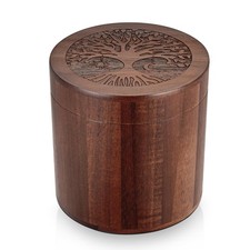 Mini Urn for Ashes Wooden Keepsake Box Tree of Life Memorial Urn Small