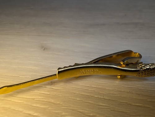 Vintage Snap-On Gold-Tone Flat Screwdiver Tie Bar Clip Leavens Co - Picture 8 of 12