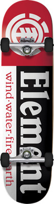 ELEMENT SECTION SKATEBOARD COMPLETE 7.5 BLK/WHT/RED