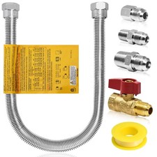 Hiorucet F271239 One-Stop Universal Gas-Appliance Hook-Up Kit, Gas Silver