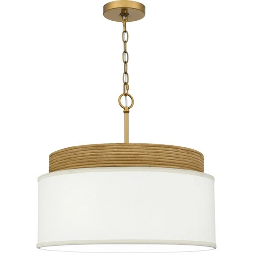 Brushed Gold Four Light Pendant from the Quoizel Pendant Collection - Picture 1 of 6