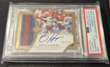 2024 Topps Transcendent Bryce Harper Patch Auto #d 06/15 PSA Authentic Auto 10