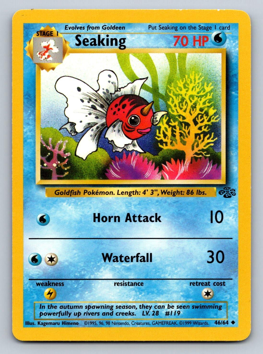 Seaking Jungle 46/64 UC NM Unlimited Pokemon