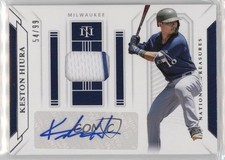 2019 Panini National Treasures /99 Keston Hiura #GGS-KH Rookie Auto RC ms9