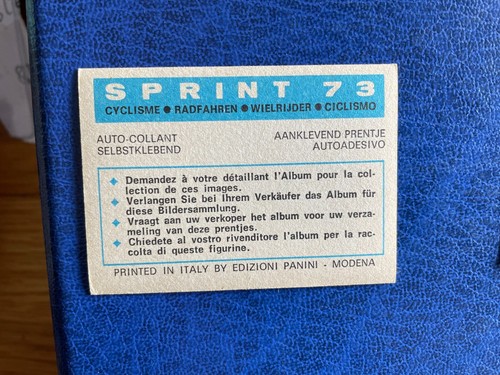 PANINI SPRINT 73 MOLTENI MERCKX N 5 - Picture 2 of 2