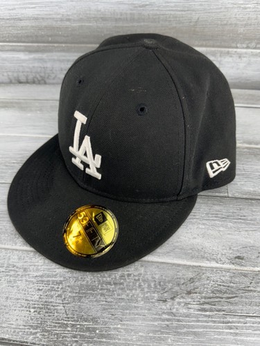 LA Dodgers Baseball Hat Cap Black White 59Fifty MLB 7 3/8" New Era Genuine - Picture 18 of 18