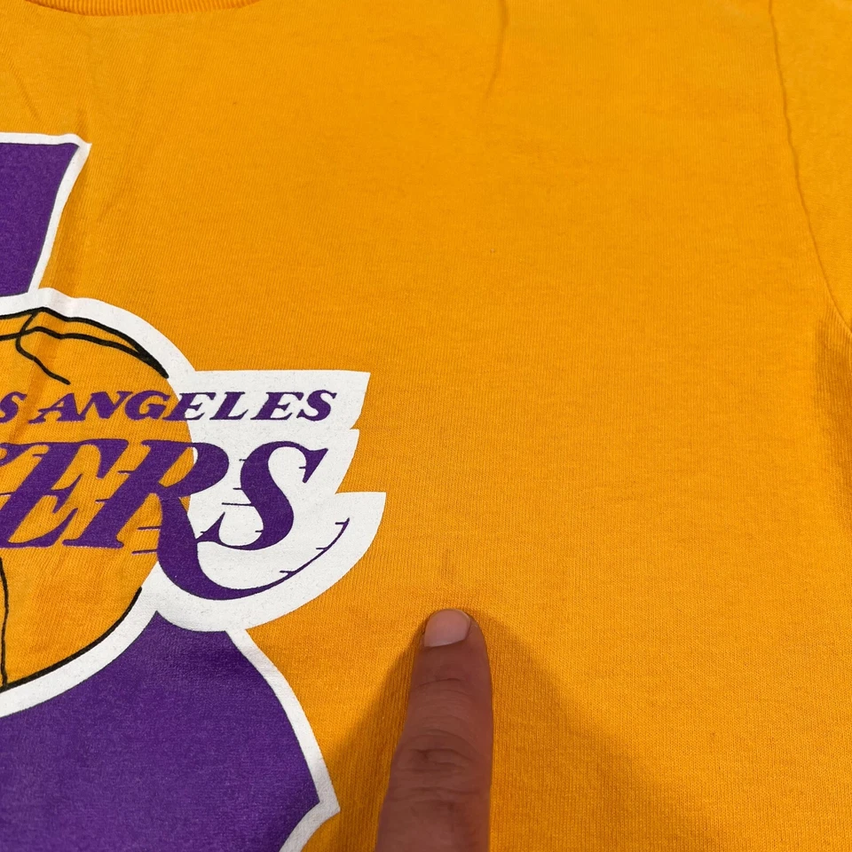 洛杉矶湖人队衬衫儿童大码黄色科比布莱恩特 24 图形棉 — 第 3/4 张图片