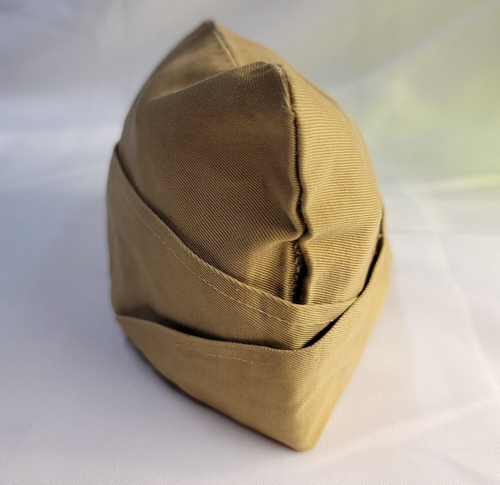 WWII US Military Garrison Hats Cap Army VTG Uniform Wool Canvas Green Blue Brown - Picture 12 of 15